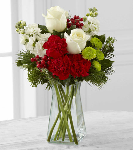 Christmas Peace Vased Bouquet