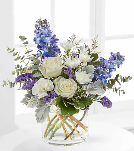 Sapphire Bliss in a Clear Vase