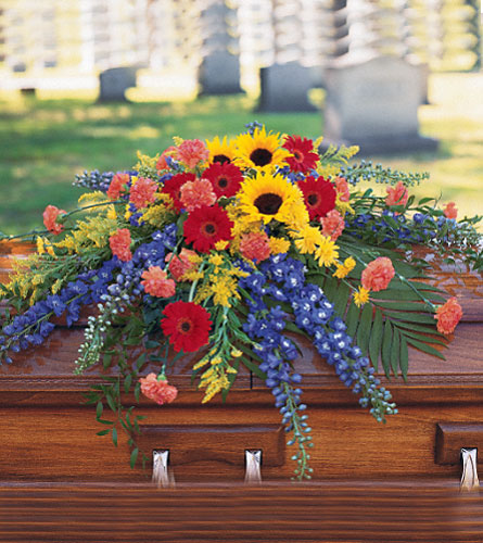 Vibrant Summer Casket Spray 