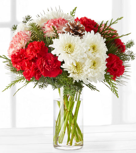 Candy Cane Lane Deluxe Vased Bouquet